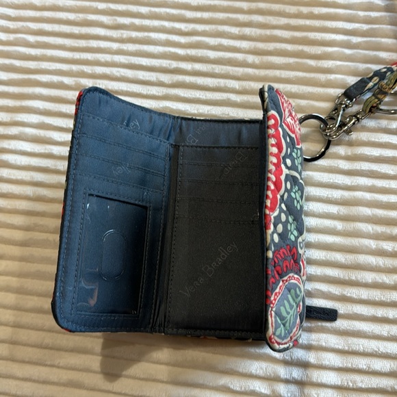 Vera Bradley Nomadic Floral Gray Snap Wallet Card Holder Wristlet and Lanyard - Picture 10 of 16
